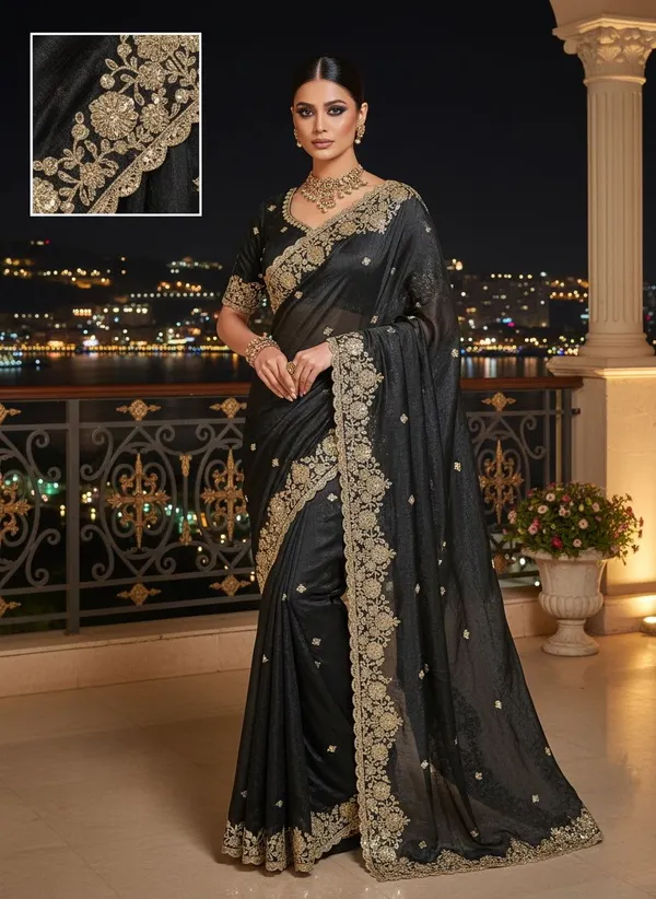 Sariya_Black_Satin_Embroidered_Embellished_Saree_For_Women_|_With_Blouse_Piece