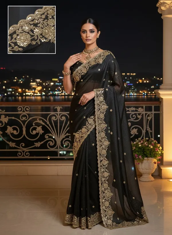 Sariya_Black_Satin_Embroidered_Embellished_Saree_For_Women_|_With_Blouse_Piece
