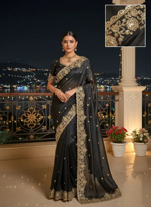 Sariya_Black_Satin_Embroidered_Embellished_Saree_For_Women_|_With_Blouse_Piece