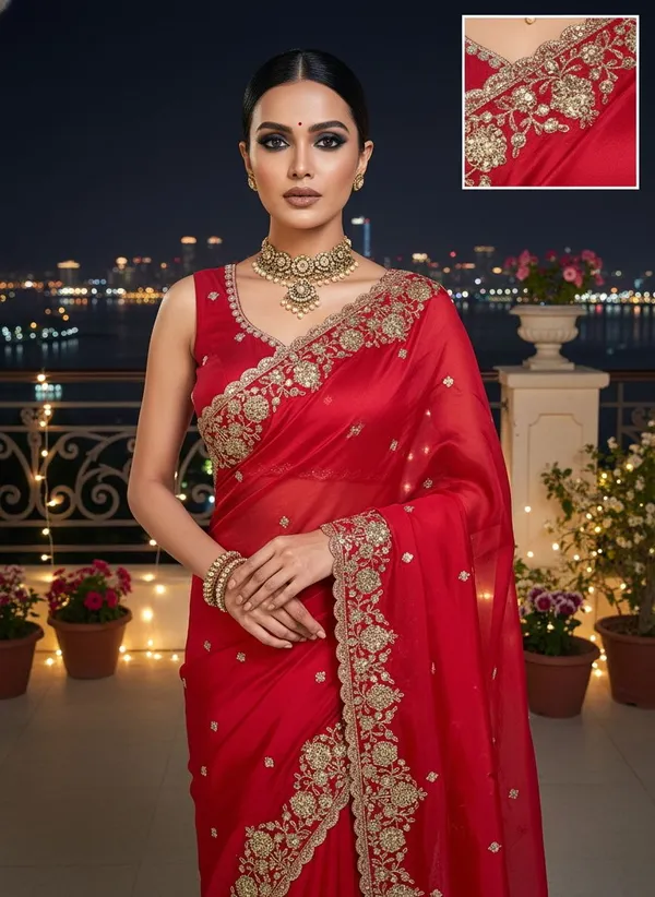 Red_Satin_Embroidered_Embellished_Bollywood_Saree_For_Women_|_With_Blouse_Piece