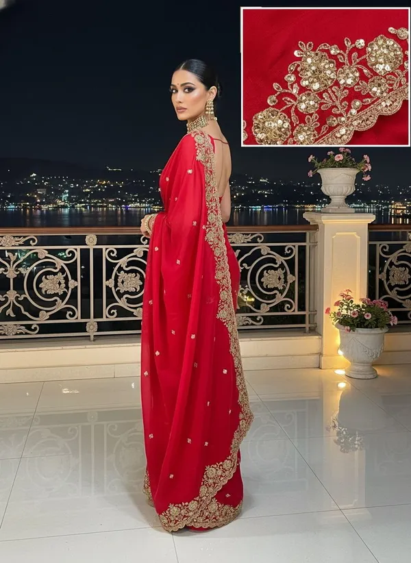 Red_Satin_Embroidered_Embellished_Bollywood_Saree_For_Women_|_With_Blouse_Piece