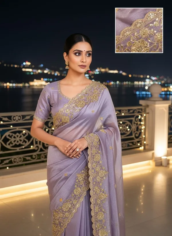 Purple_Satin_Embroidered_Embellished_Saree_For_Women_|_With_Blouse_Piece