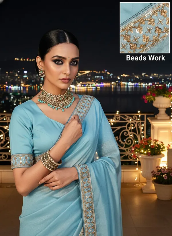 Light_Blue_Georgette_Embellished_Saree_For_Women_|_With_Blouse_Piece