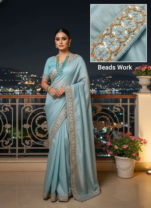 Light_Blue_Georgette_Embellished_Saree_For_Women_|_With_Blouse_Piece