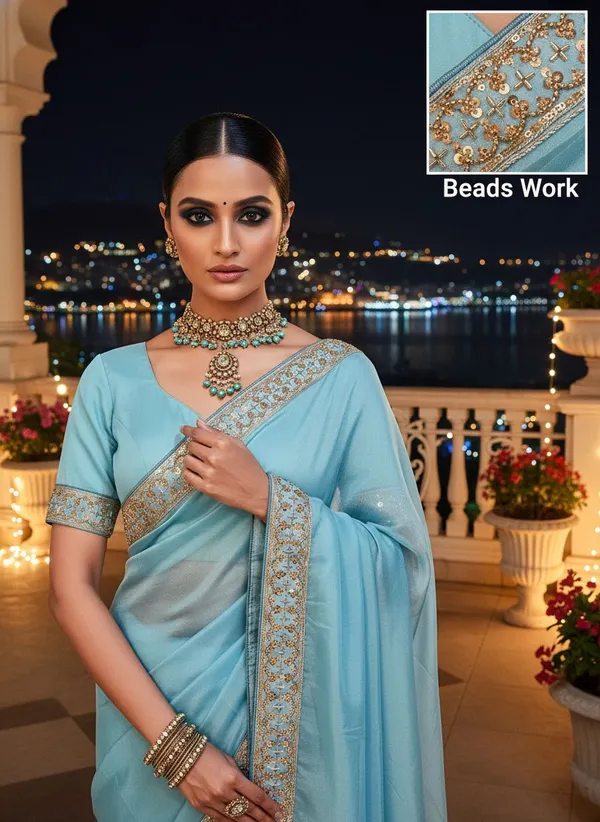 Light_Blue_Georgette_Embellished_Saree_For_Women_|_With_Blouse_Piece
