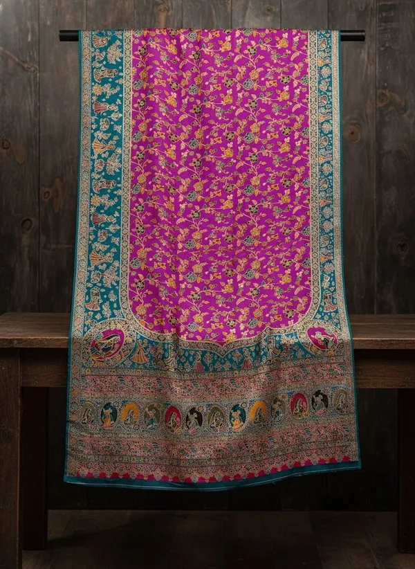 Magenta_Semi_Pashmina_Jacquard_Woven_Zari_Saree_For_Women_|_With_Blouse_Piece