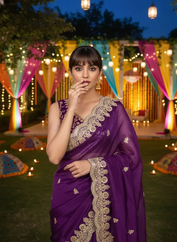 Purple_Satin_Embroidered_Embellished_Bollywood_Saree_For_Women_|_With_Blouse_Piece