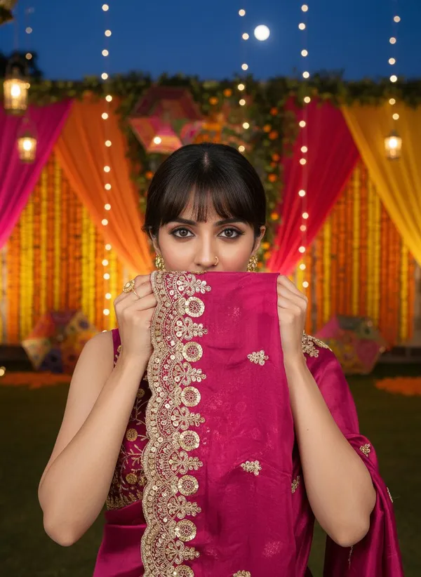 Pink_Satin_Zari_Sequin_Embroidered_Saree_For_Women_|_With_Blouse_Piece