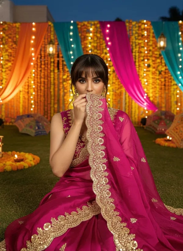 Pink_Satin_Zari_Sequin_Embroidered_Saree_For_Women_|_With_Blouse_Piece