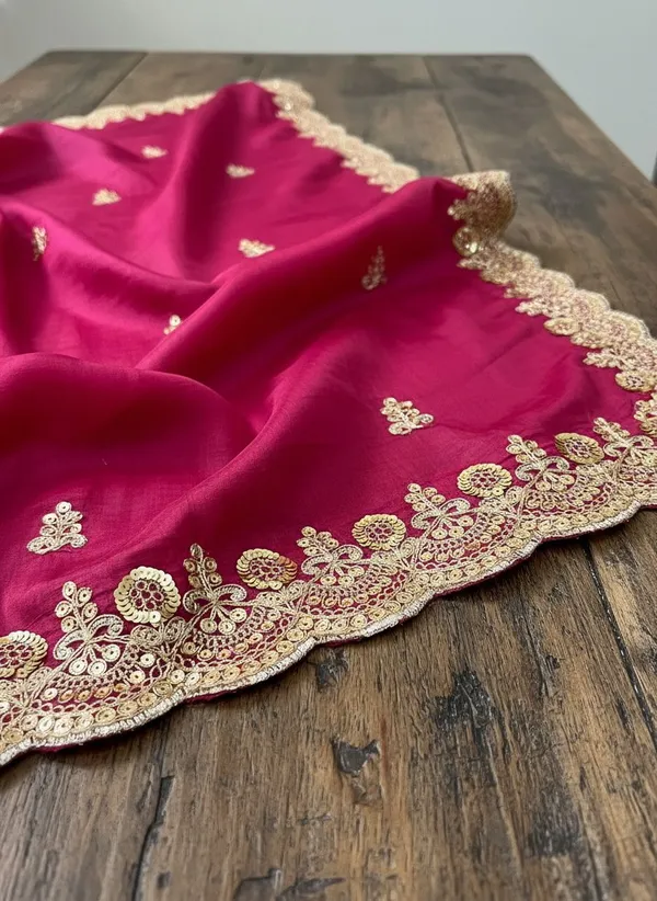 Pink_Satin_Zari_Sequin_Embroidered_Saree_For_Women_|_With_Blouse_Piece