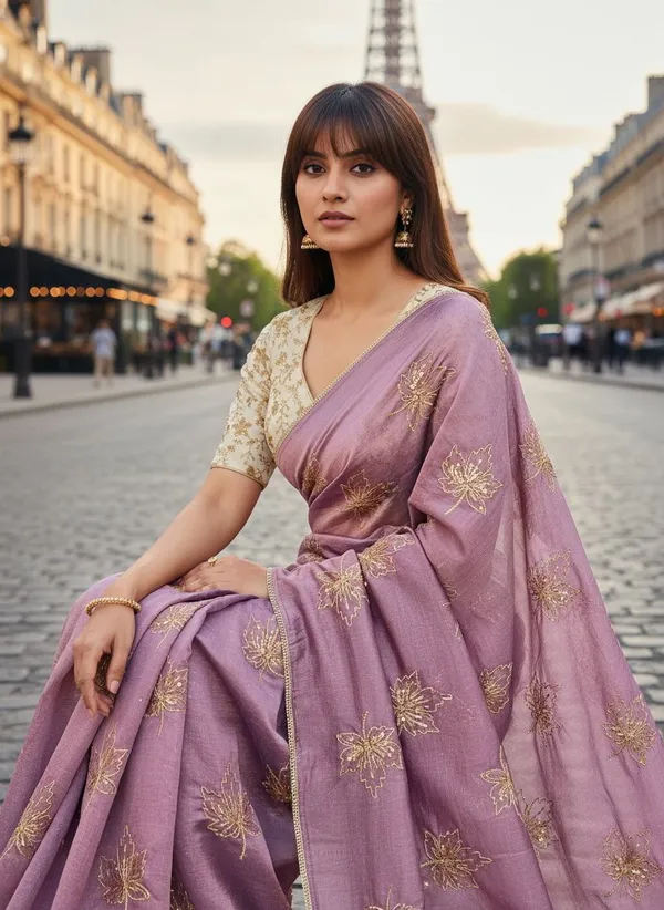 Mauve_Georgette_Silk_Blend_Zari_Embroidered_Bollywood_Saree_For_Women_|_With_Blouse_Piece