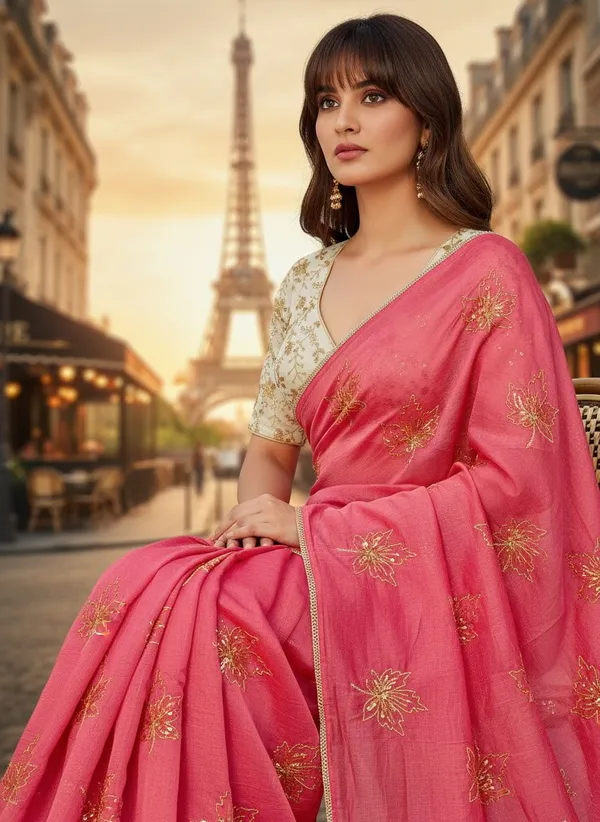 Pink_Georgette_Zari_Sequence_Embroidered_Bollywood_Saree_For_Women_|_With_Blouse_Piece