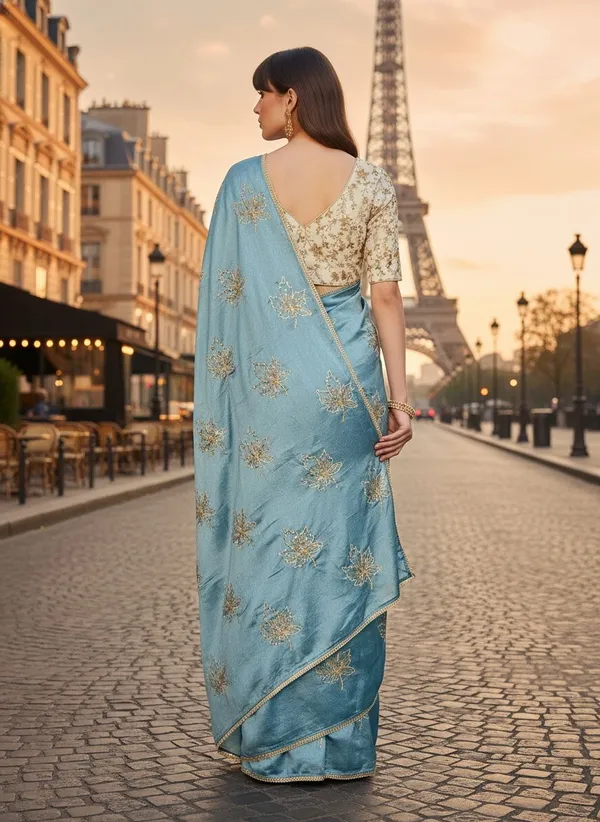 Light_Blue_Georgette_Silk_Blend_Zari_Sequin_Embroidered_Bollywood_Saree_For_Women_|_With_Blouse_Piece