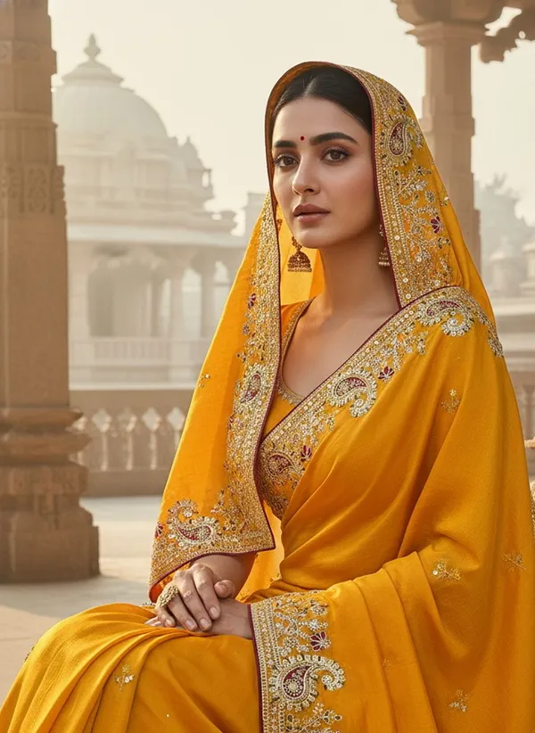 Sariya_Yellow_Georgette_Embroidered_Zari_Work_Saree_For_Women_|_With_Blouse_Piece