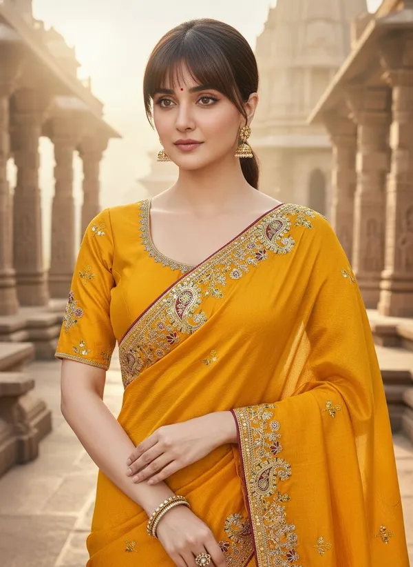 Sariya_Yellow_Georgette_Embroidered_Zari_Work_Saree_For_Women_|_With_Blouse_Piece