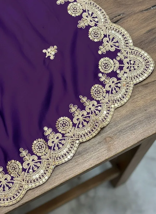 Purple_Georgette_Silk_Blend_Zari_Embroidered_Bollywood_Saree_For_Women_|_With_Blouse_Piece