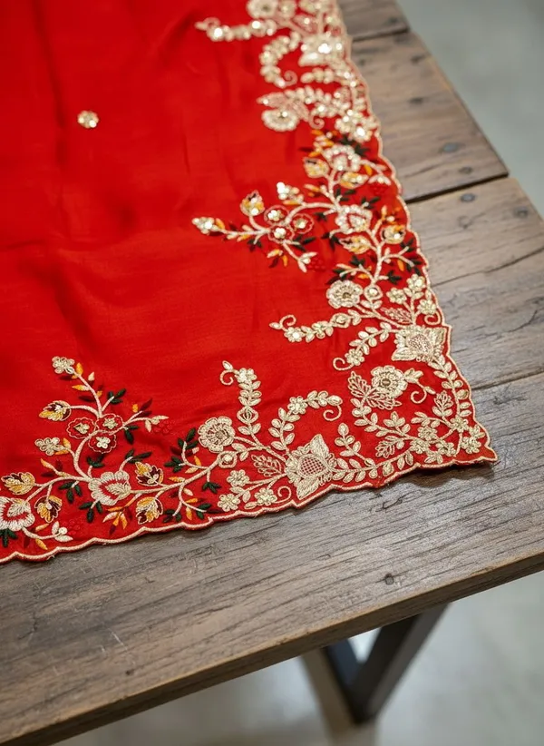 Orange_Georgette_Zari_Embroidered_Bollywood_Saree_For_Women_|_With_Blouse_Piece