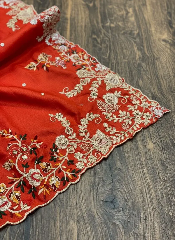 Orange_Georgette_Zari_Embroidered_Bollywood_Saree_For_Women_|_With_Blouse_Piece