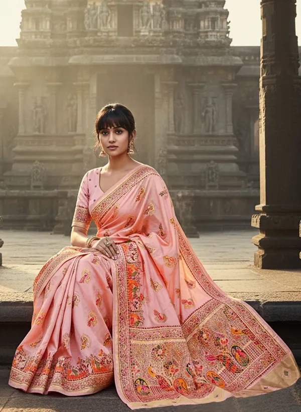 Pink_Semi_Pashmina_Jacquard_Woven_Zari_Saree_For_Women_|_With_Blouse_Piece