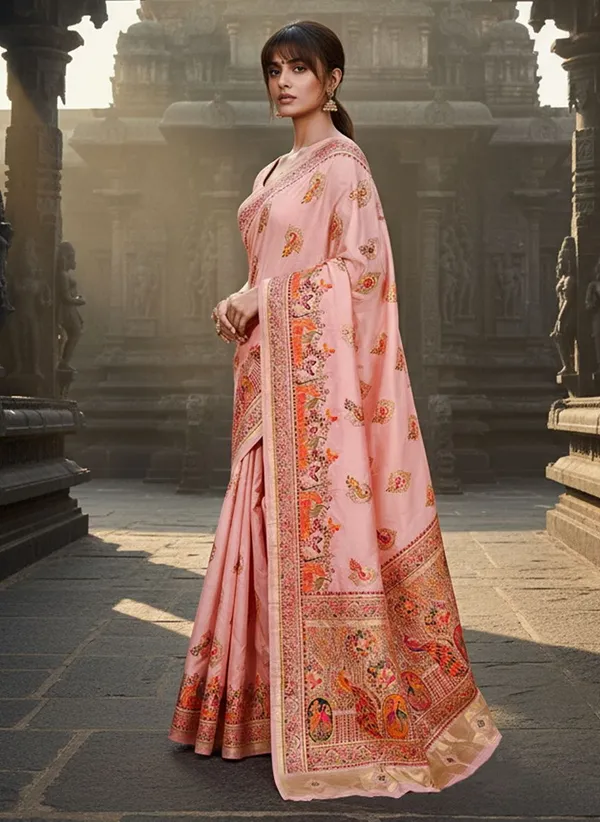Pink_Semi_Pashmina_Jacquard_Woven_Zari_Saree_For_Women_|_With_Blouse_Piece