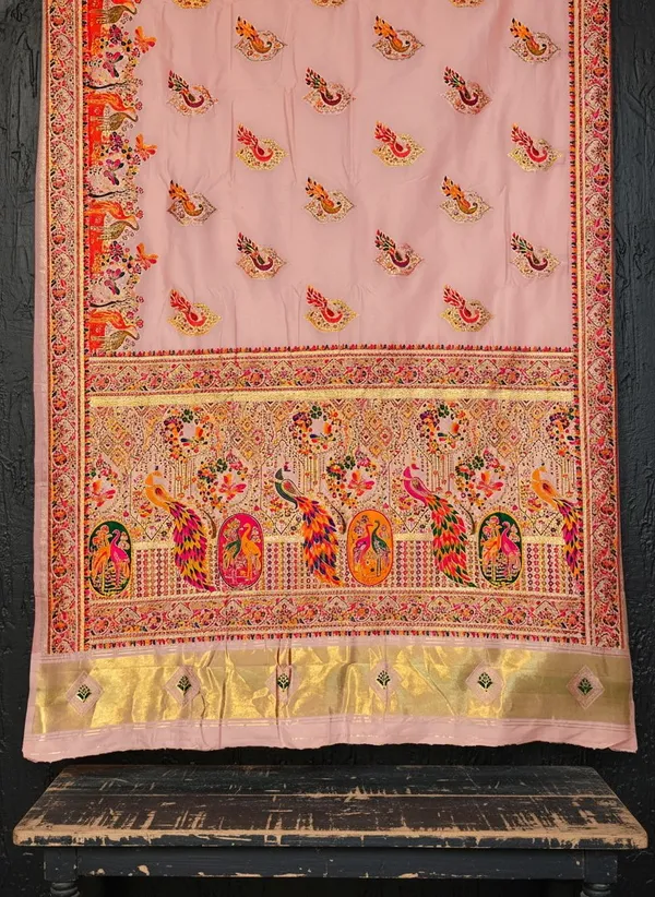 Pink_Semi_Pashmina_Jacquard_Woven_Zari_Saree_For_Women_|_With_Blouse_Piece