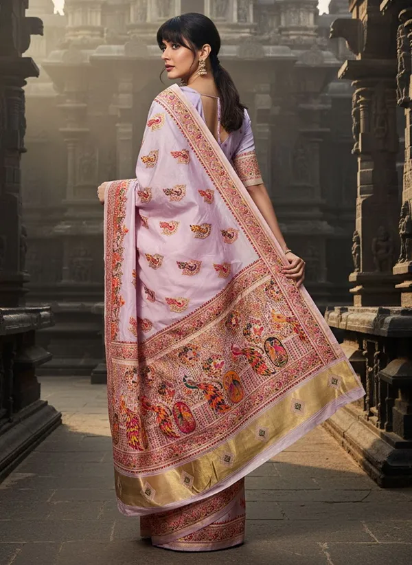 Purple_Semi_Pashmina_Jacquard_Woven_Banarasi_Saree_For_Women_|_With_Blouse_Piece