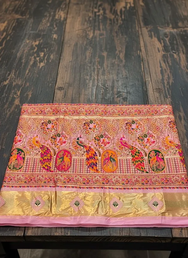 Pink_Semi_Pashmina_Jacquard_Woven_Saree_For_Women_|_With_Blouse_Piece
