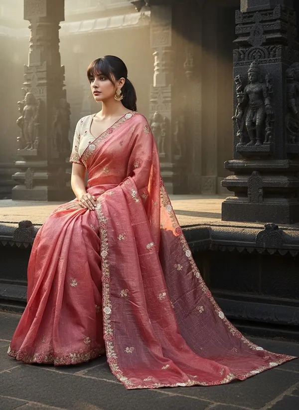 Onion_Pink_Tissue_Silk_Zari_Embroidered_Saree_For_Women_|_With_Blouse_Piece