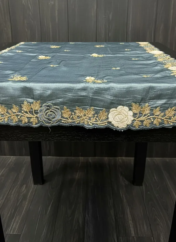 Turquoise_Tissue_Silk_Zari_Embroidered_Scalloped_Border_Saree_For_Women_|_With_Blouse_Piece