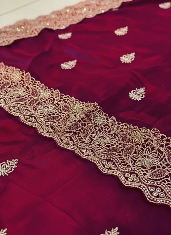 Maroon_Satin_Embroidered_Bollywood_Zari_Work_Saree_For_Women_|_With_Blouse_Piece