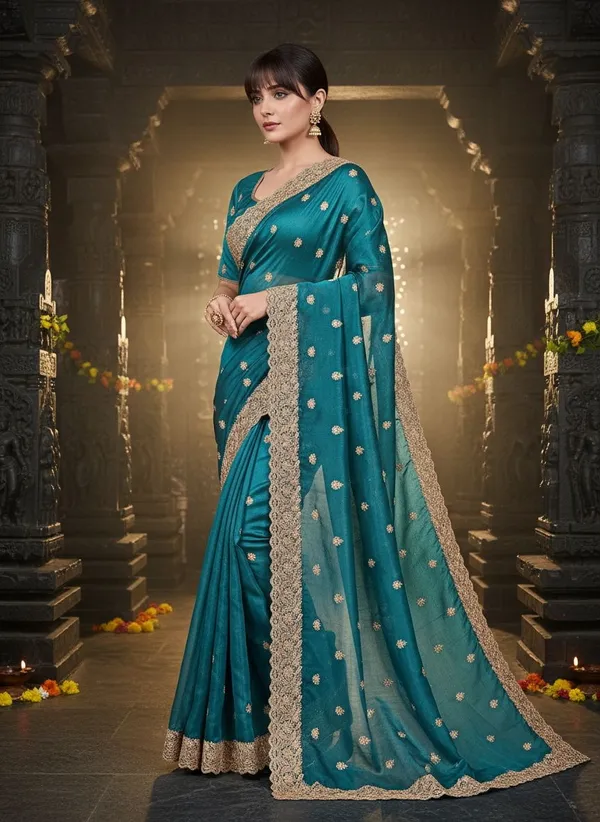 Blue_Satin_Tissue_Zari_Embroidered_Bollywood_Saree_For_Women_|_With_Blouse_Piece