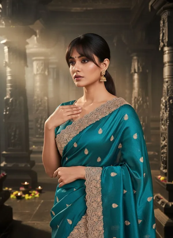 Blue_Satin_Tissue_Zari_Embroidered_Bollywood_Saree_For_Women_|_With_Blouse_Piece