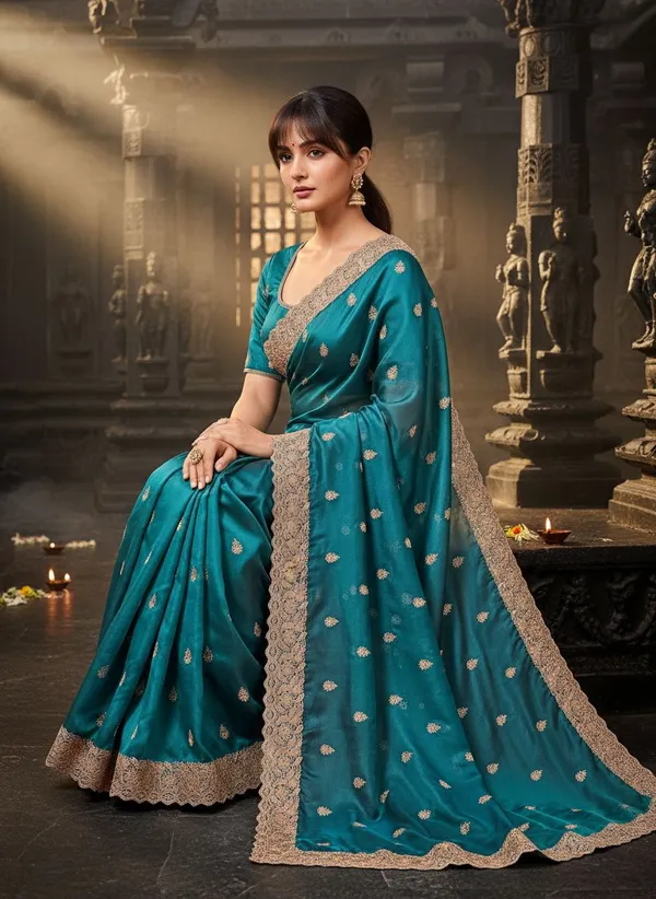Blue_Satin_Tissue_Zari_Embroidered_Bollywood_Saree_For_Women_|_With_Blouse_Piece