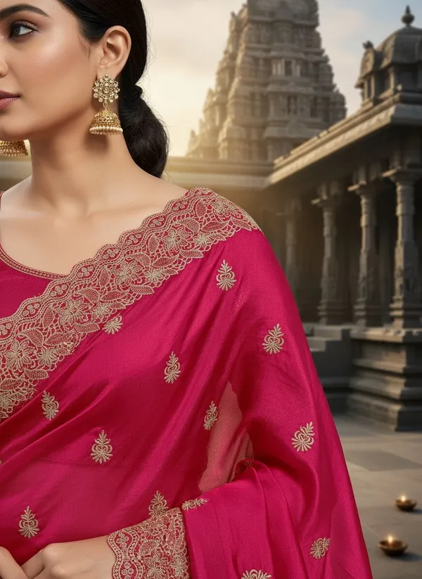 Pink_Satin_Zari_Embroidered_Bollywood_Tissue_Saree_For_Women_|_With_Blouse_Piece