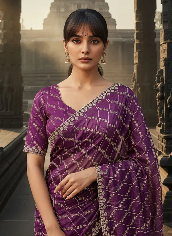 Purple_Satin_Tissue_Sequin_Embroidered_Saree_For_Women_|_With_Blouse_Piece