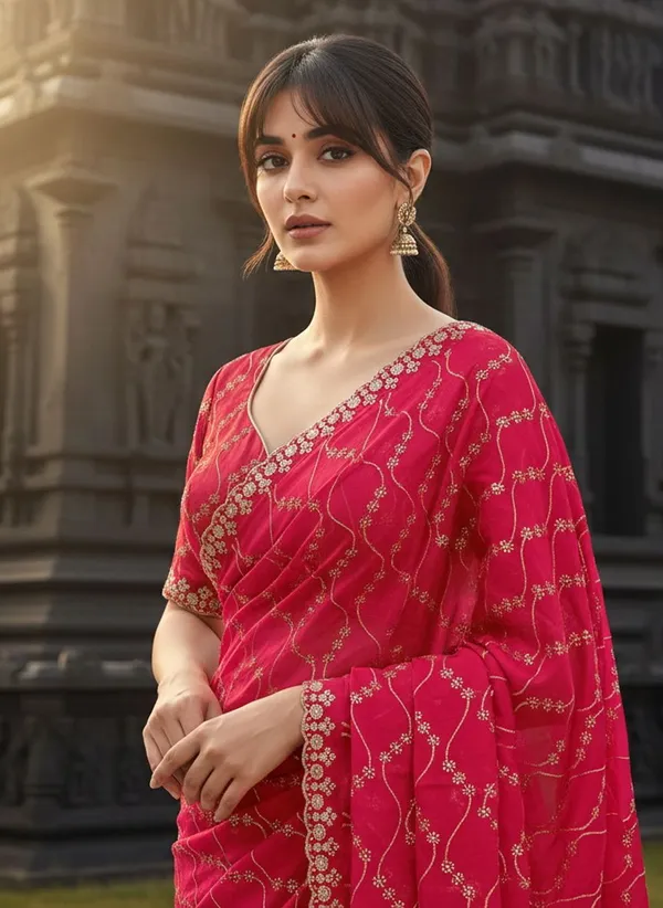 Pink_Satin_Zari_Sequin_Embroidered_Saree_For_Women_|_With_Blouse_Piece