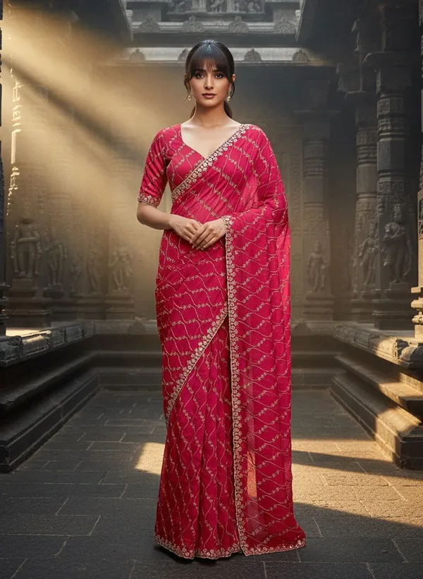 Pink_Satin_Zari_Sequin_Embroidered_Saree_For_Women_|_With_Blouse_Piece