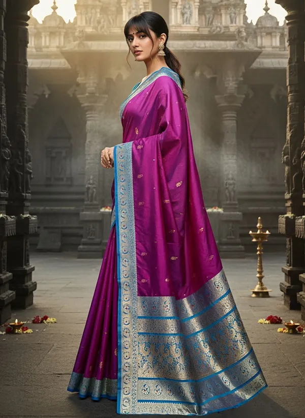 Purple_Pure_Silk_Kanjivaram_Zari_Woven_Jacquard_Saree_For_Women_|_With_Blouse_Piece