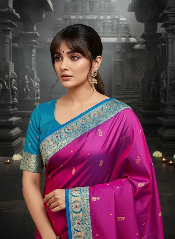 Purple_Pure_Silk_Kanjivaram_Zari_Woven_Jacquard_Saree_For_Women_|_With_Blouse_Piece