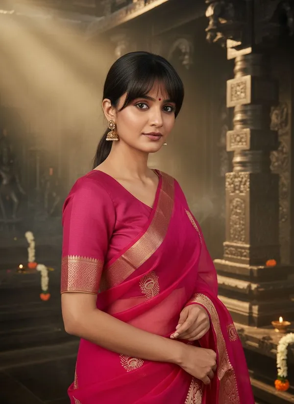 Pink_Organza_Banarasi_Jacquard_Embroidered_Saree_For_Women_|_With_Blouse_Piece