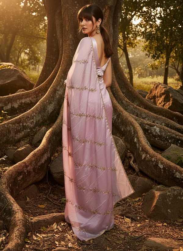 Pink_Georgette_Beads_Sequin_Embroidered_Saree_For_Women_|_With_Blouse_Piece