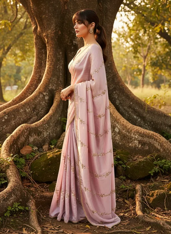 Pink_Georgette_Beads_Sequin_Embroidered_Saree_For_Women_|_With_Blouse_Piece