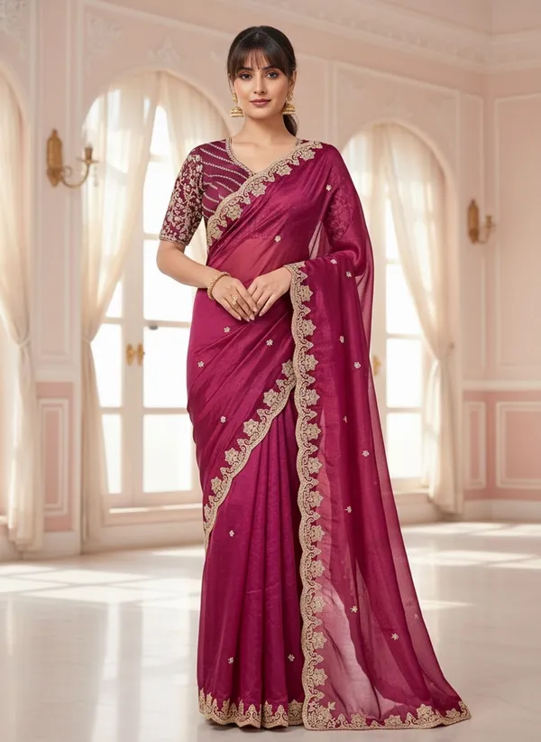 Magenta_Satin_Embroidered_Bollywood_Saree_For_Women_|_With_Blouse_Piece