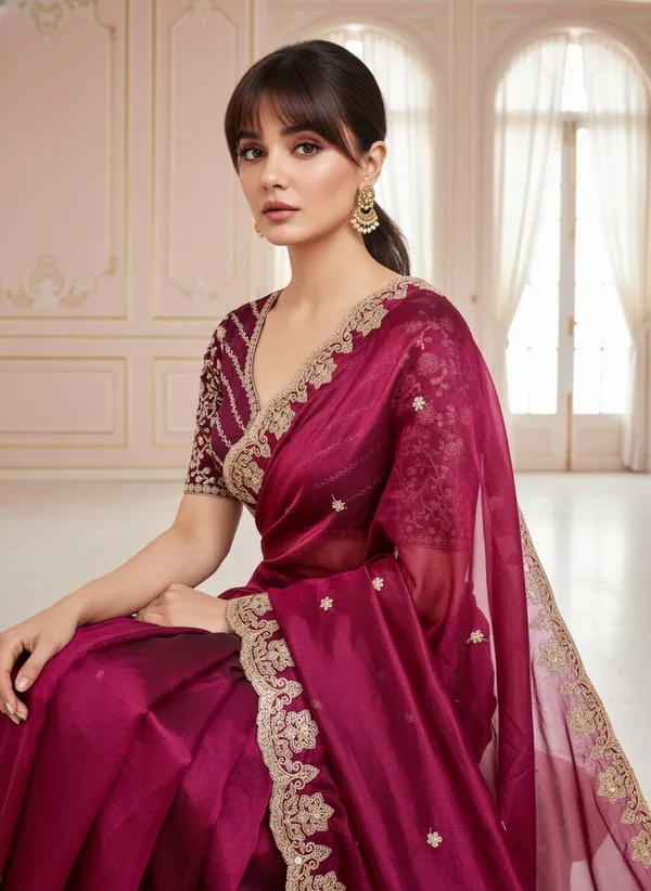Magenta_Satin_Embroidered_Bollywood_Saree_For_Women_|_With_Blouse_Piece