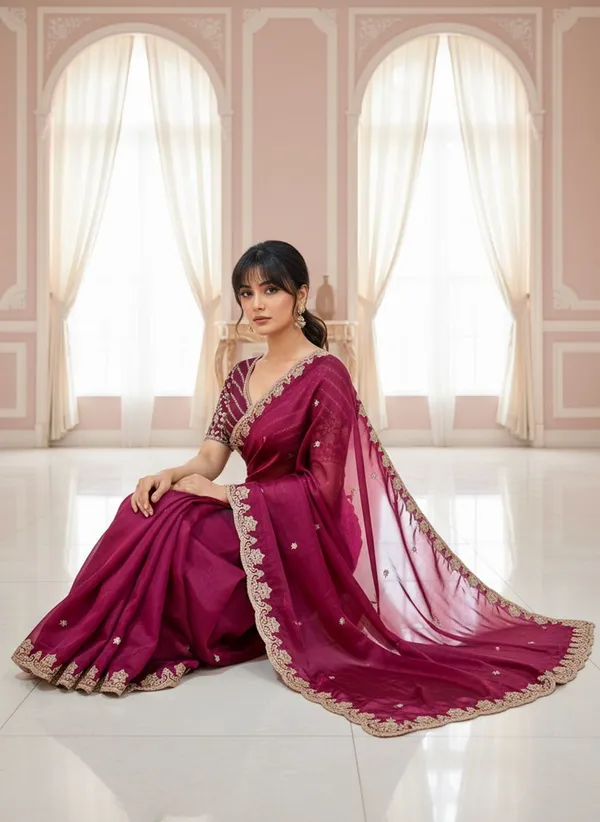 Magenta_Satin_Embroidered_Bollywood_Saree_For_Women_|_With_Blouse_Piece