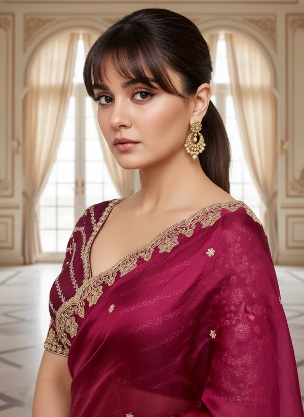 Magenta_Satin_Embroidered_Bollywood_Saree_For_Women_|_With_Blouse_Piece