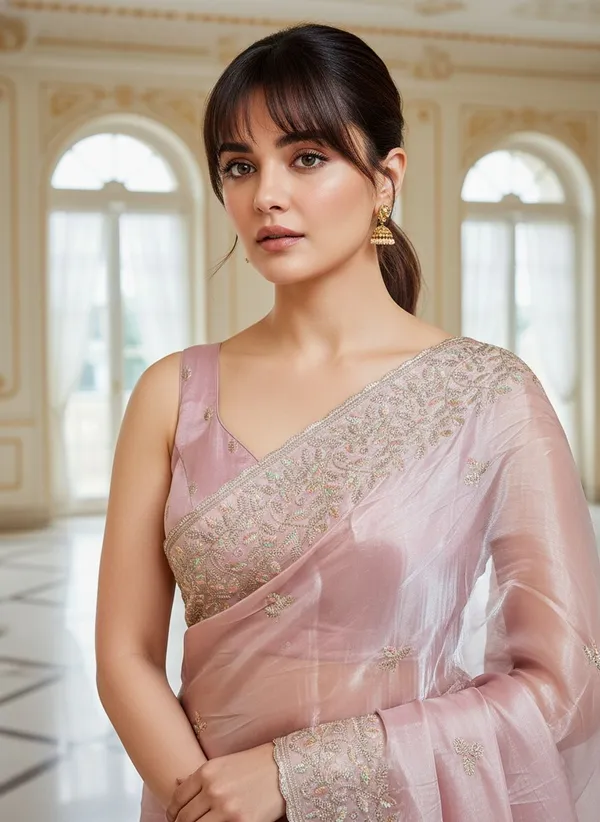 Pink_Satin_Embroidered_Embellished_Bollywood_Tissue_Saree_For_Women_|_With_Blouse_Piece