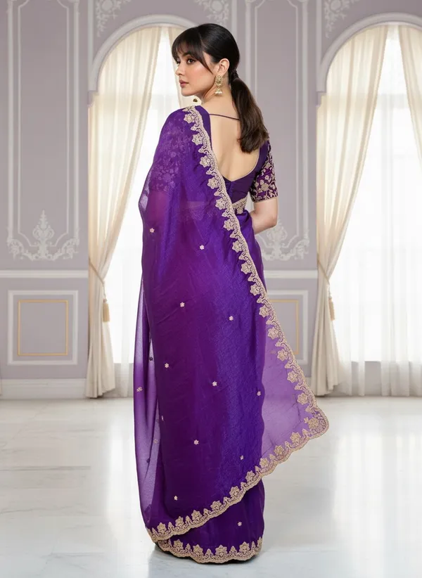 Purple_Satin_Tissue_Zari_Sequin_Embroidered_Saree_For_Women_|_With_Blouse_Piece