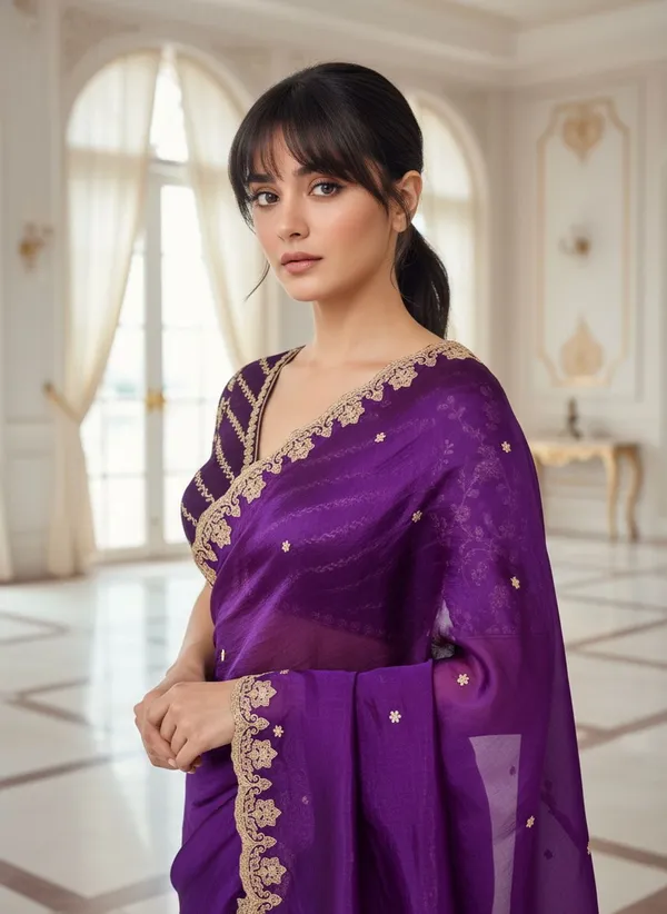 Purple_Satin_Tissue_Zari_Sequin_Embroidered_Saree_For_Women_|_With_Blouse_Piece