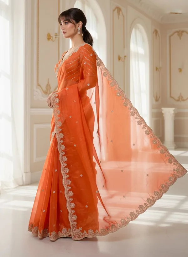 Orange_Satin_Embroidered_Bollywood_Saree_For_Women_|_With_Blouse_Piece